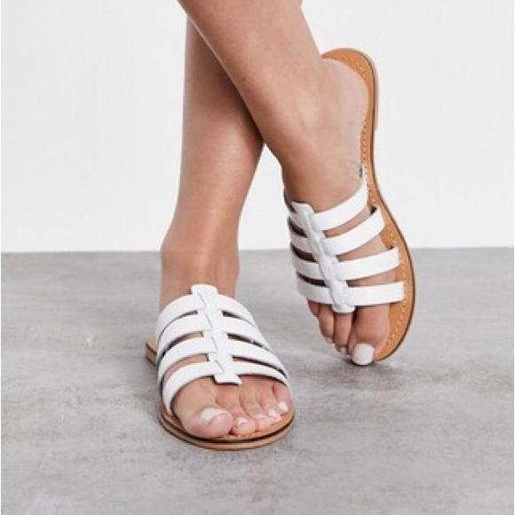 NWOT ASOS Design leather flat fisherman sandals - Picture 8 of 9